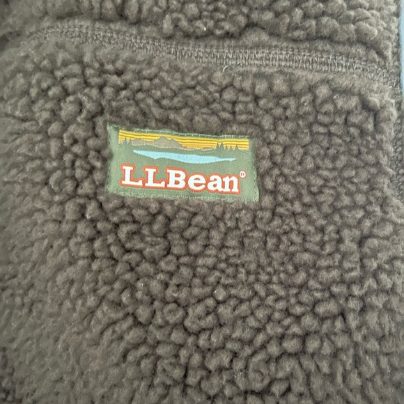 LL Bean Women’s Mountain Pile Sherpa Fleece Vest Mocha Brown Size Large EUC - Picture 4 of 6